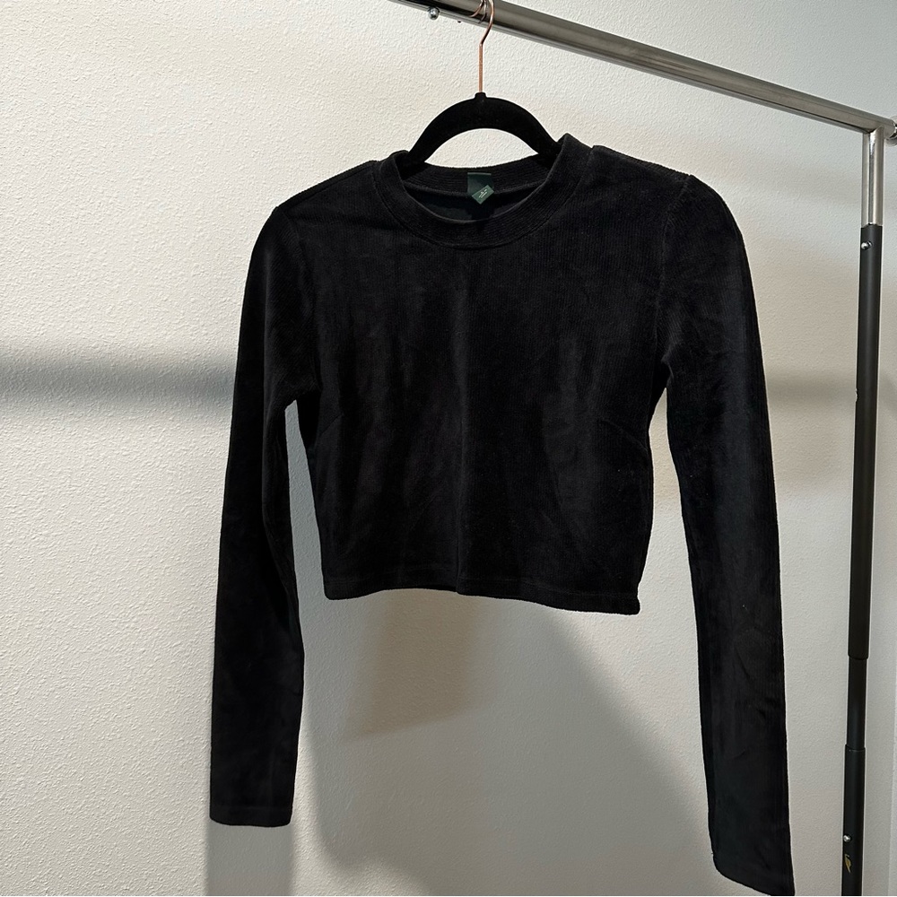 Wild Fable Velvet Ribbed Crop